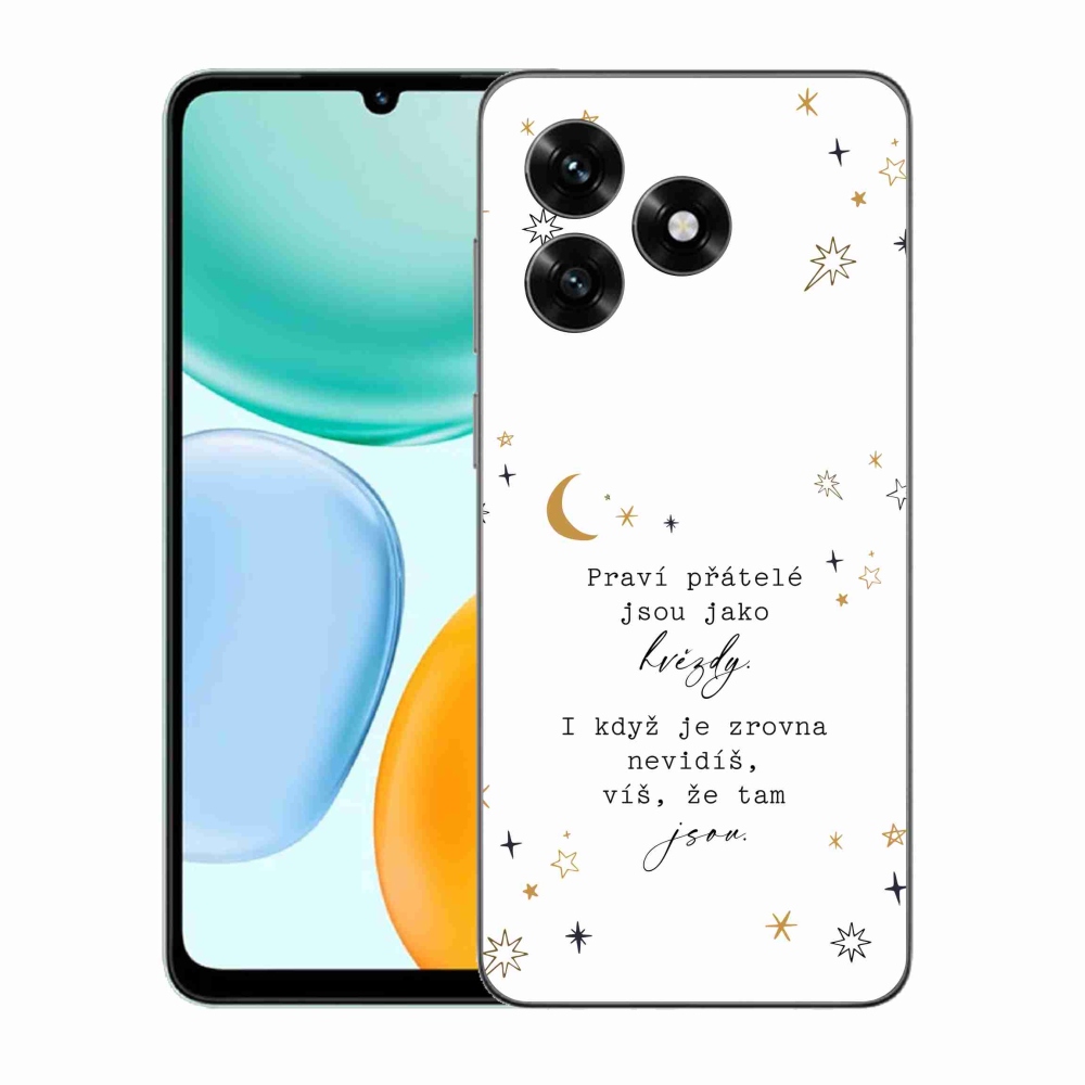 Gél borítás mmCase a Honor X5c Plus számára - idézem 6 fehér háttér