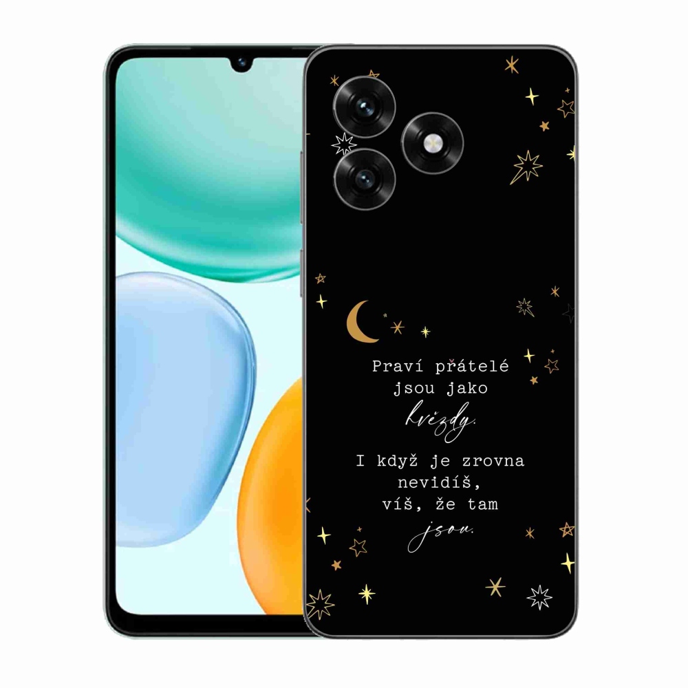 Gél borítás mmCase a Honor X5c Plus készülékhez - Idézet 6 fekete háttér