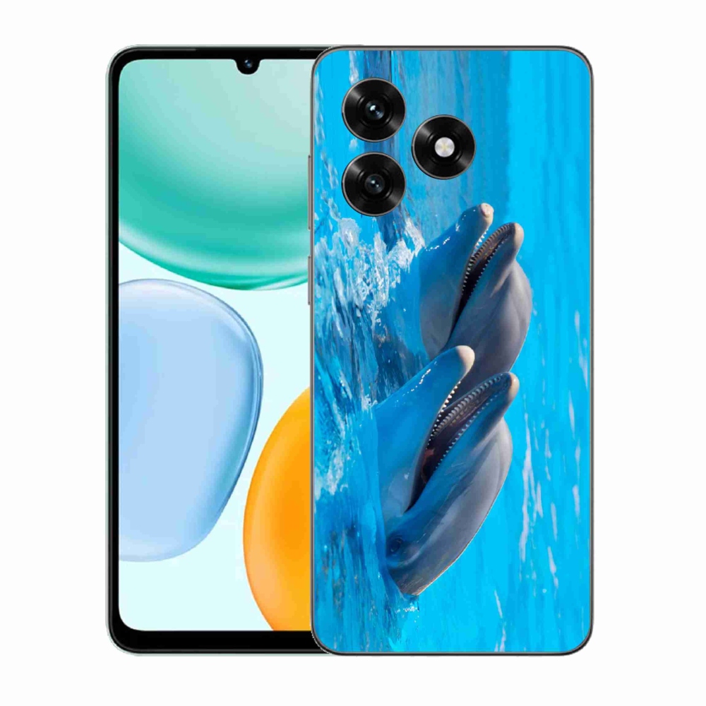 Zselés borítás mmCase a Honor X5c Plus számára - delfinek