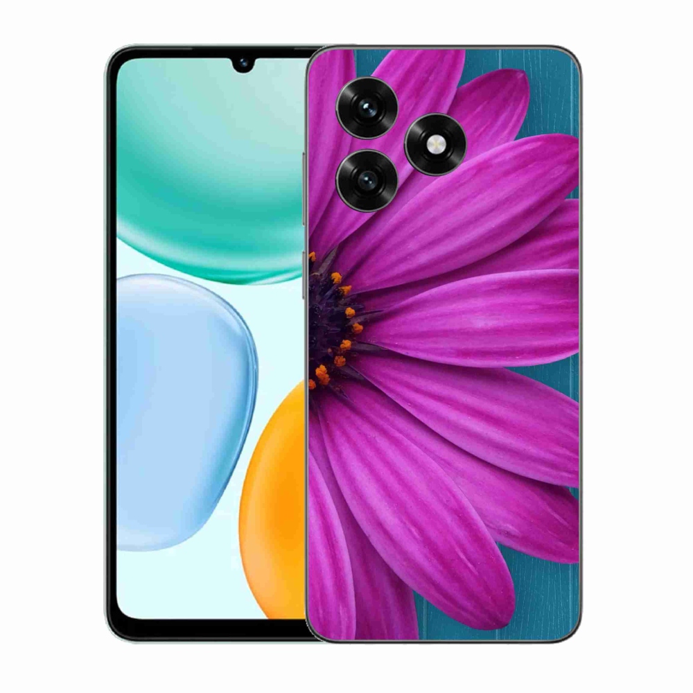 Zselés borítás mmCase a Honor X5c Plus készülékhez - lila margaréta