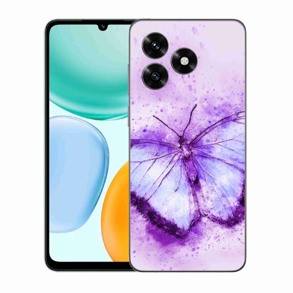 Zselés borítás mmCase a Honor X5c Plus számára - lila pillangó