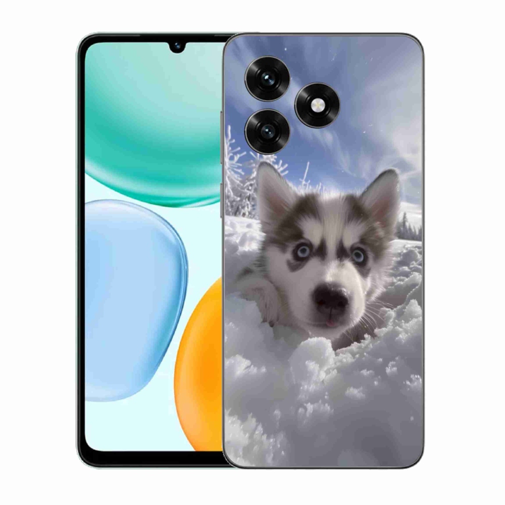 Gél borítás mmCase a Honor X5c Plus számára - husky a hóban