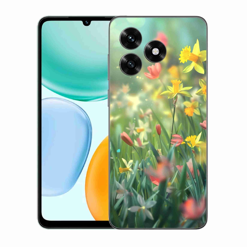 Gél borítás mmCase a Honor X5c Plus számára - tavaszi virágok