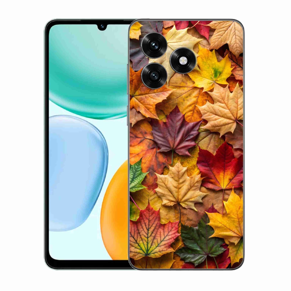 Zselés borítás mmCase a Honor X5c Plus számára - juharlevelek 2