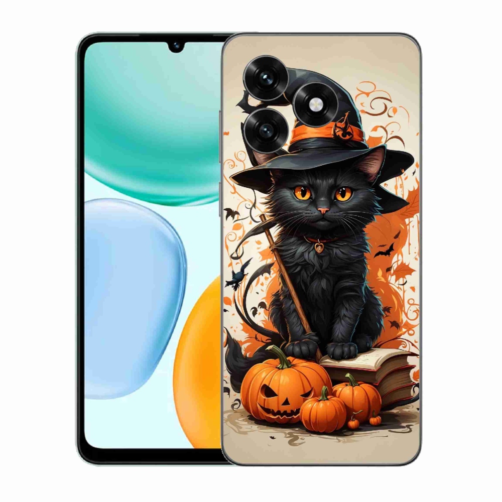 Zselés borítás mmCase a Honor X5c Plus számára - cat wizard