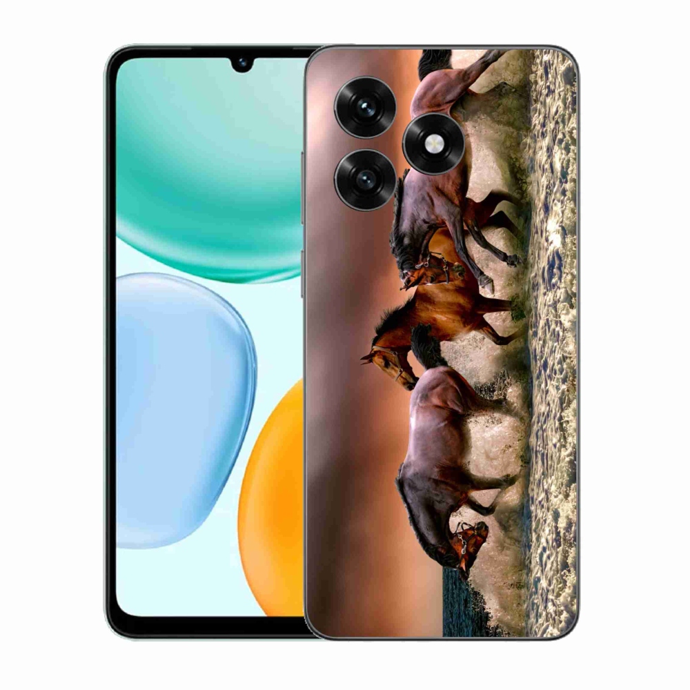 Zselés borítás mmCase a Honor X5c Plus számára - lovak 1