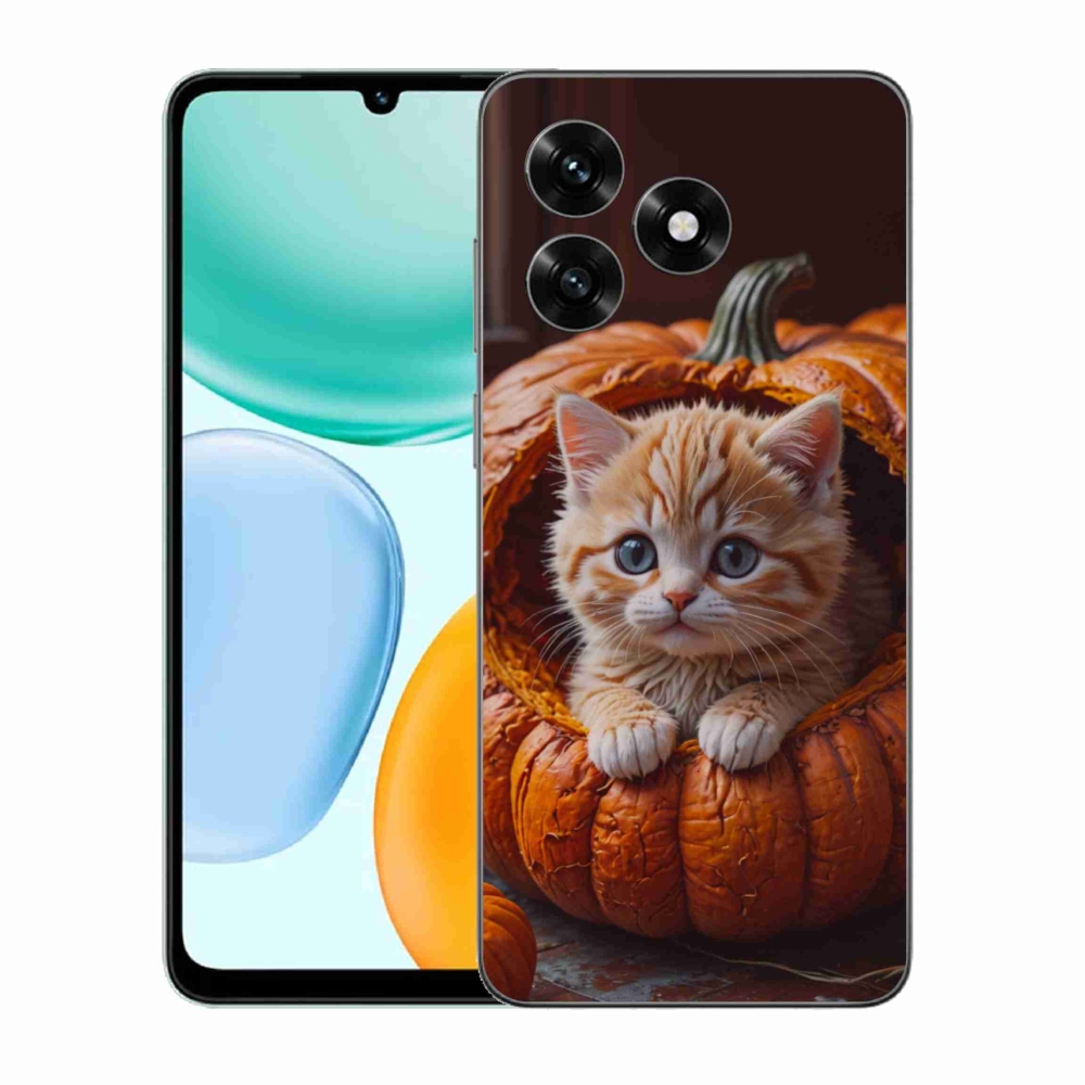 Gél borítás mmCase a Honor X5c Plus számára - cica és tök 2