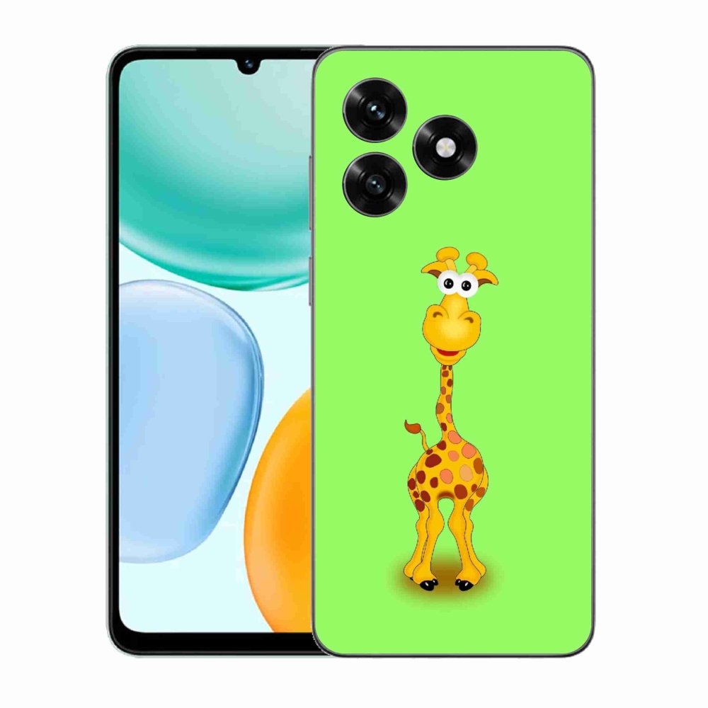 Zselés borítás mmCase a Honor X5c Plus számára - rajzfilm zsiráf