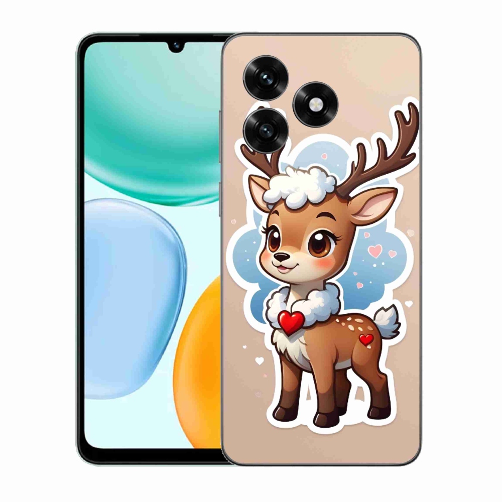 Zselés borítás mmCase a Honor X5c Plus készülékhez - rajzfilm rénszarvas
