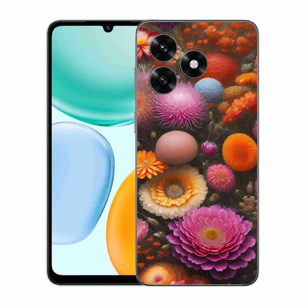 Gél borítás mmCase a Honor X5c Plus számára - virágos kompozíció