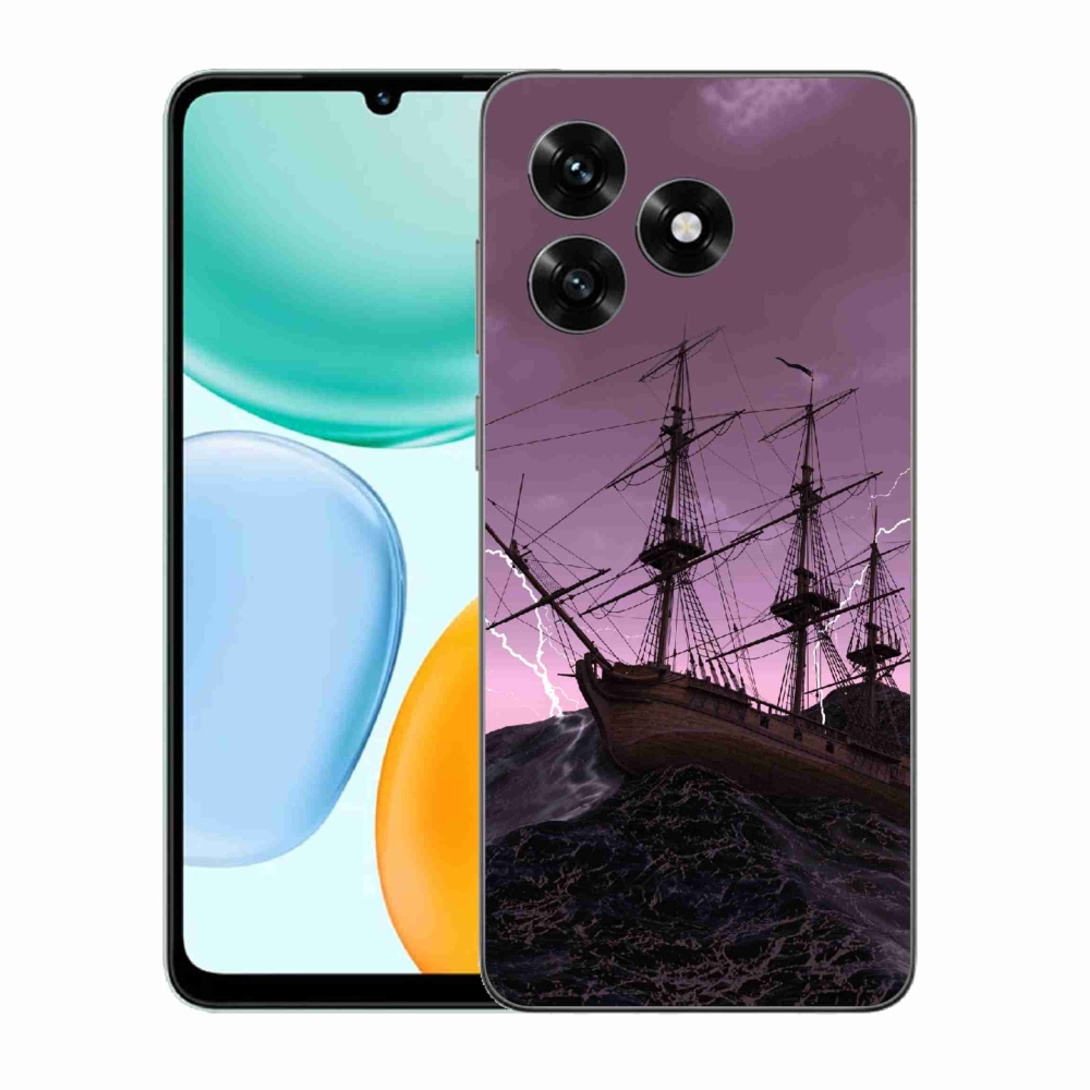 Zselés borítás mmCase a Honor X5c Plus számára - hajó a viharban