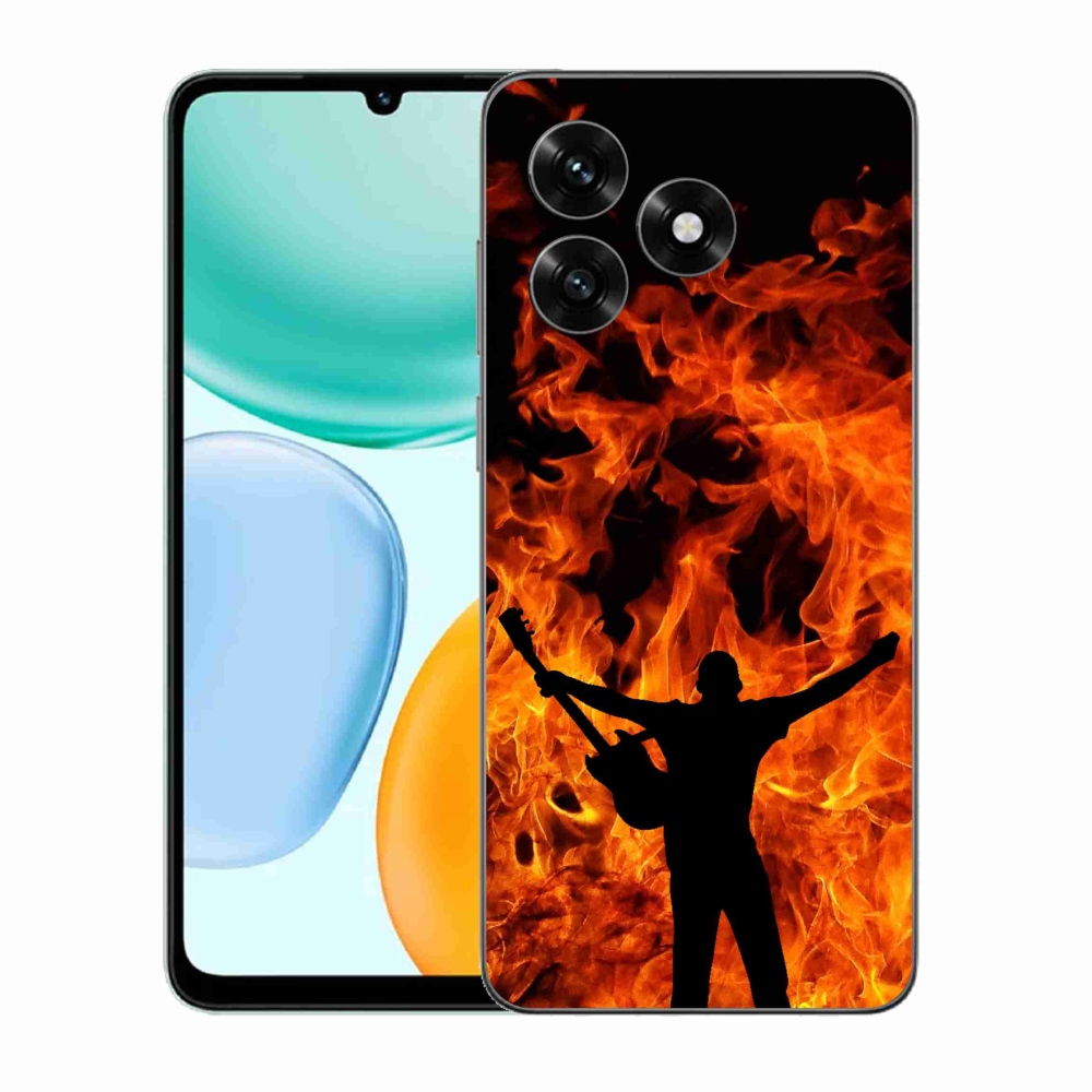 Gél borítás mmCase a Honor X5c Plus számára - zenész és tűz