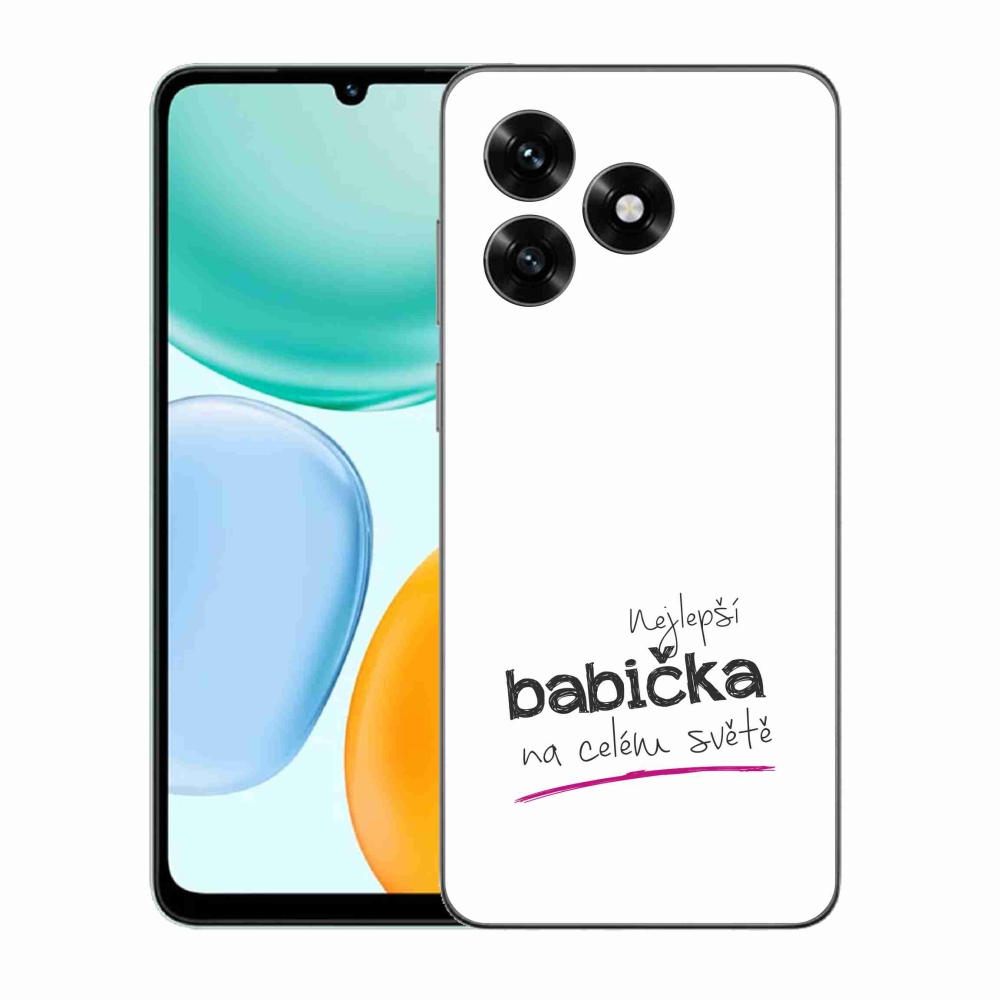 Gél borító mmCase a Honor X5c Plus számára - Legjobb nagyi 4 fehér háttér