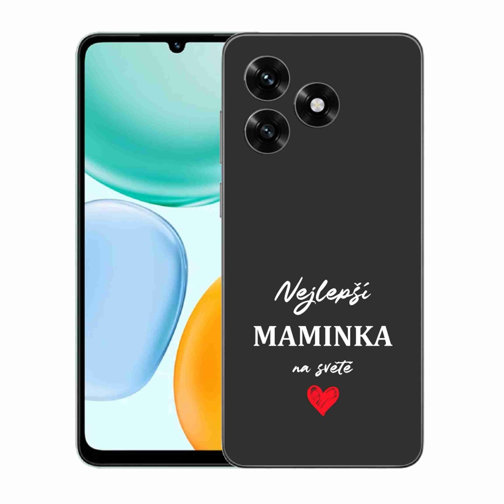 Gél borító mmCase a Honor X5c Plus számára - legjobb anya 1 fekete háttér