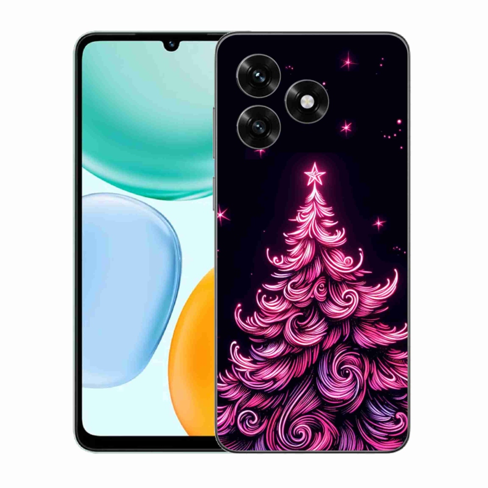 Gél borítás mmCase a Honor X5c Plus számára - neon karácsonyfa 2