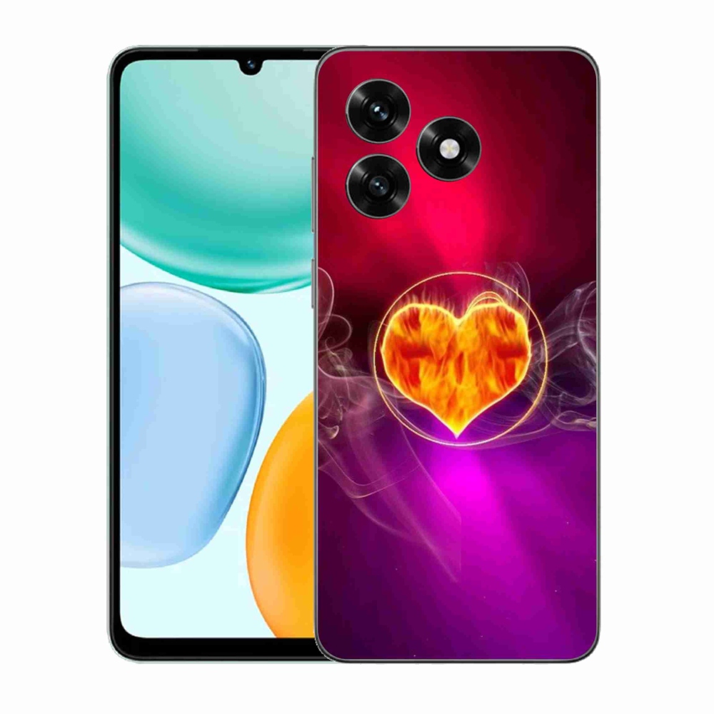 Gél borítás mmCase a Honor X5c Plus számára - tüzes szív