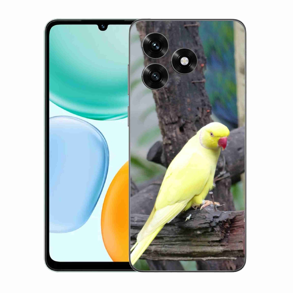 Gél borítás mmCase a Honor X5c Plus készülékhez - papagáj alexander sárga