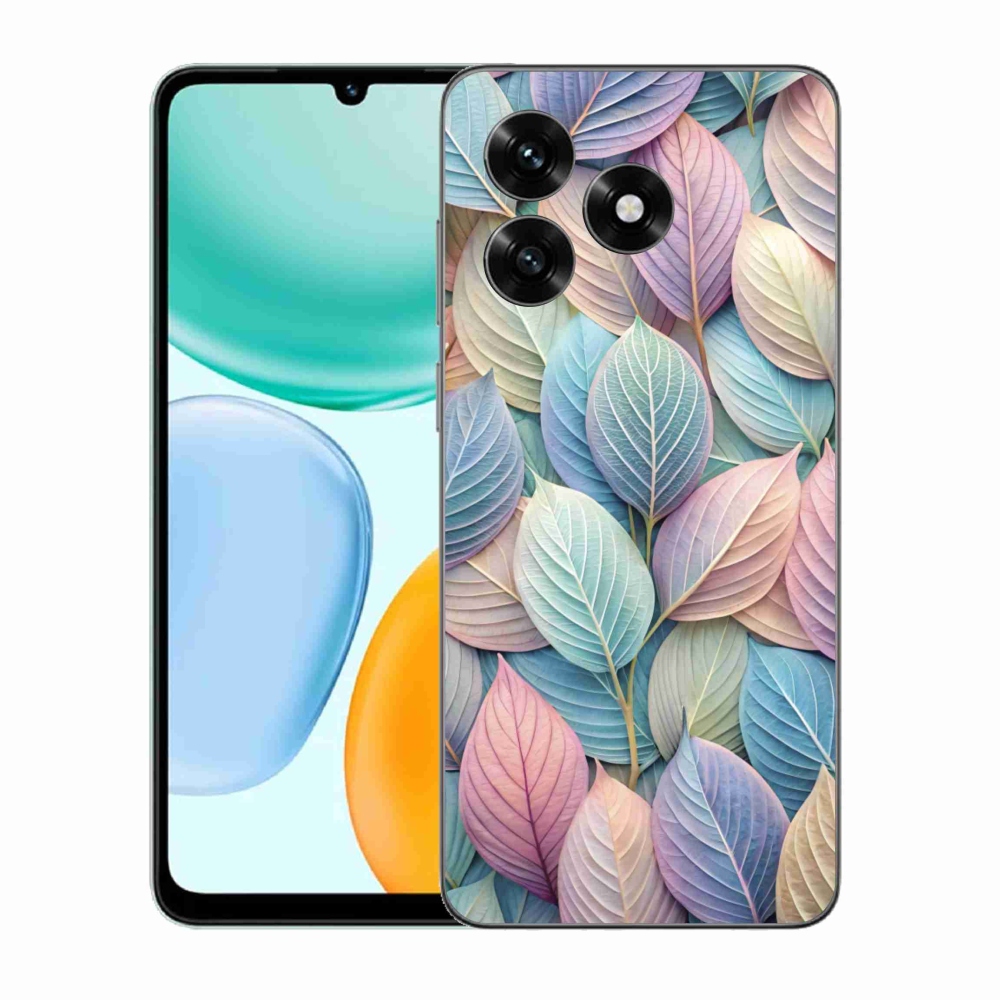 Zselés borítás mmCase a Honor X5c Plus számára - pasztell levelek