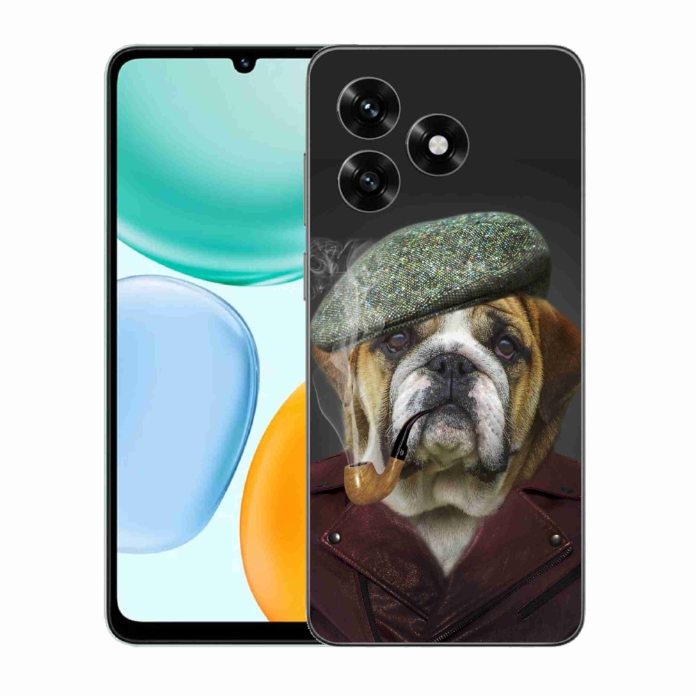 Zselés borítás mmCase a Honor X5c Plus számára - kutya csővel