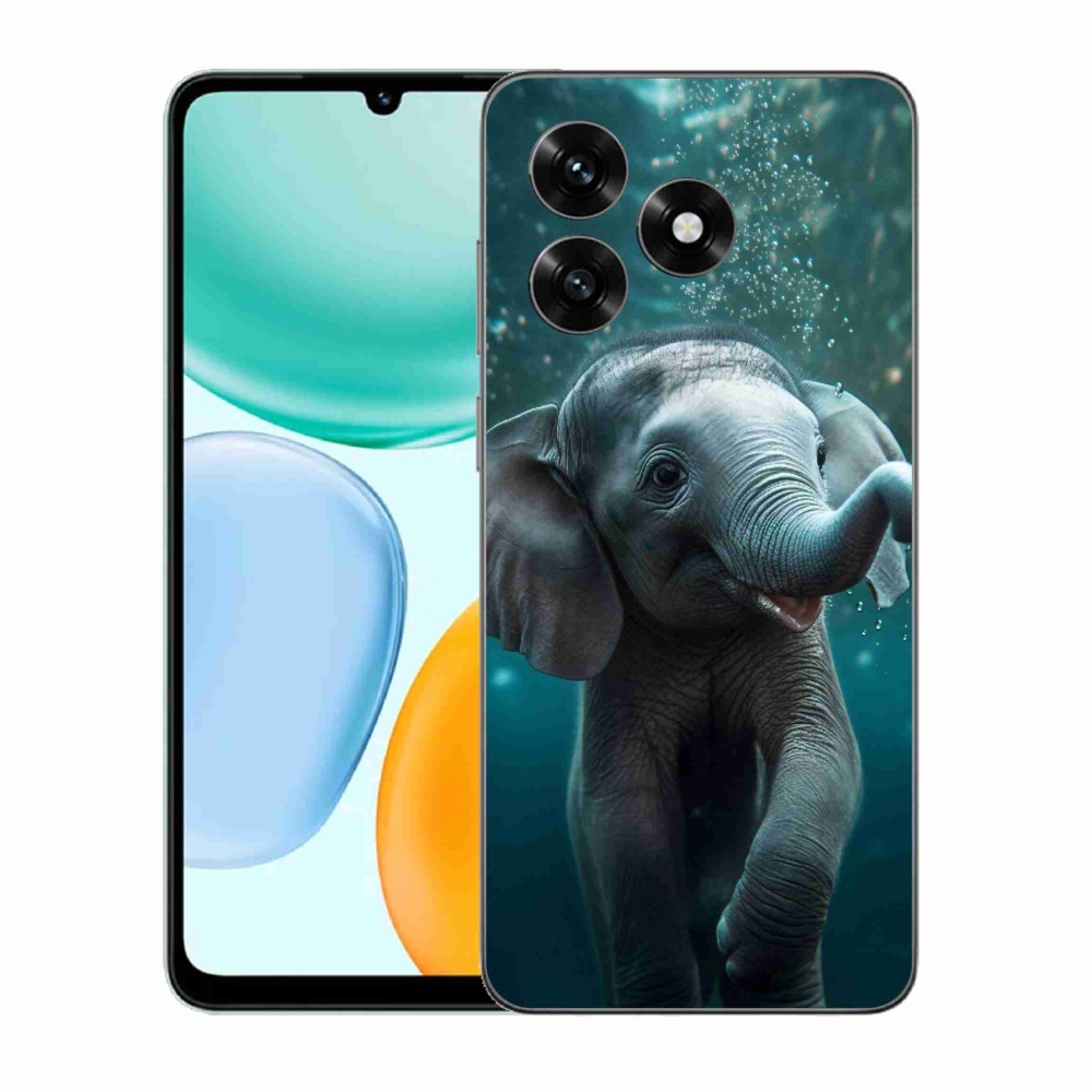 Zselés borítás mmCase a Honor X5c Plus számára - elefánt a víz alatt