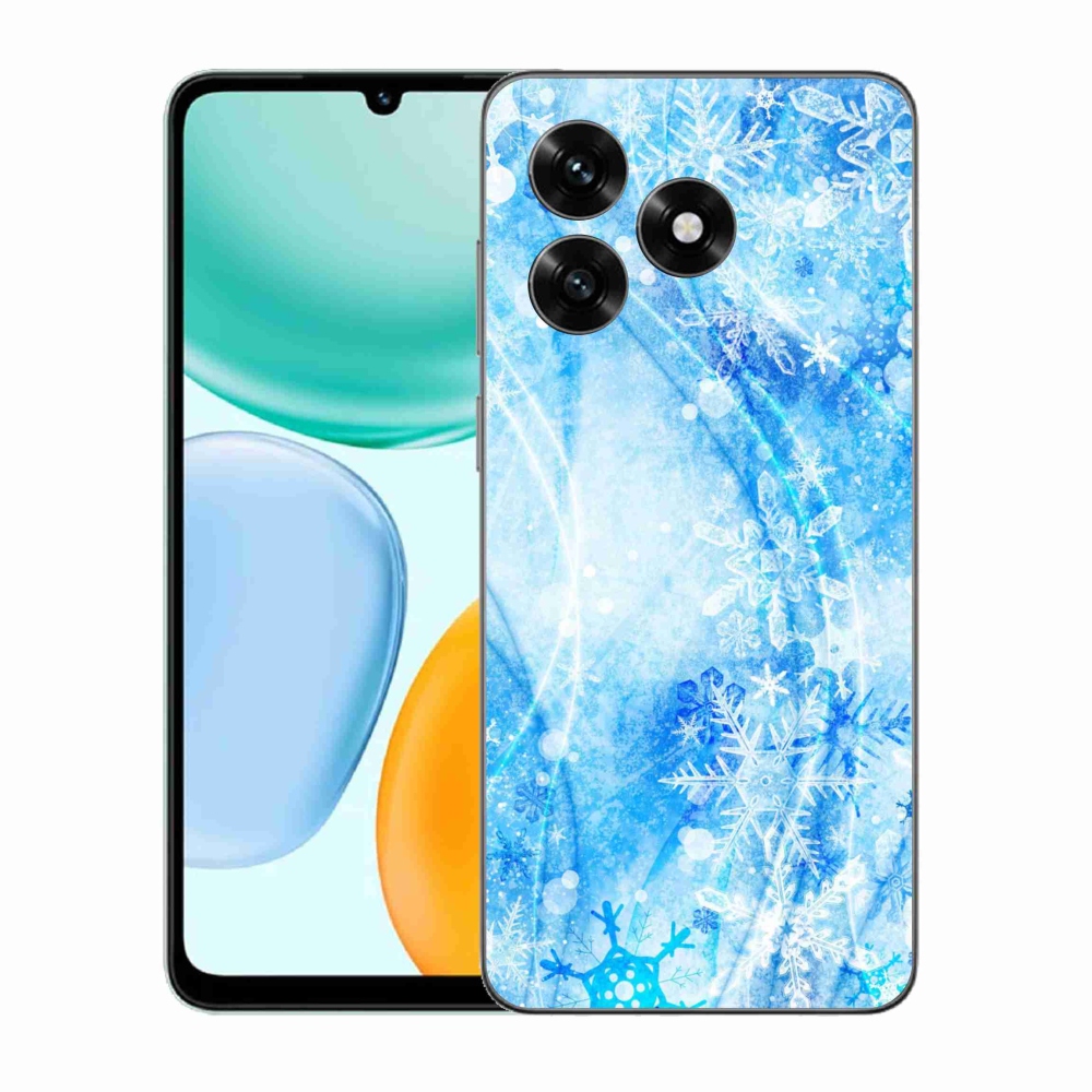 Zselés borítás mmCase a Honor X5c Plus számára - hópelyhek