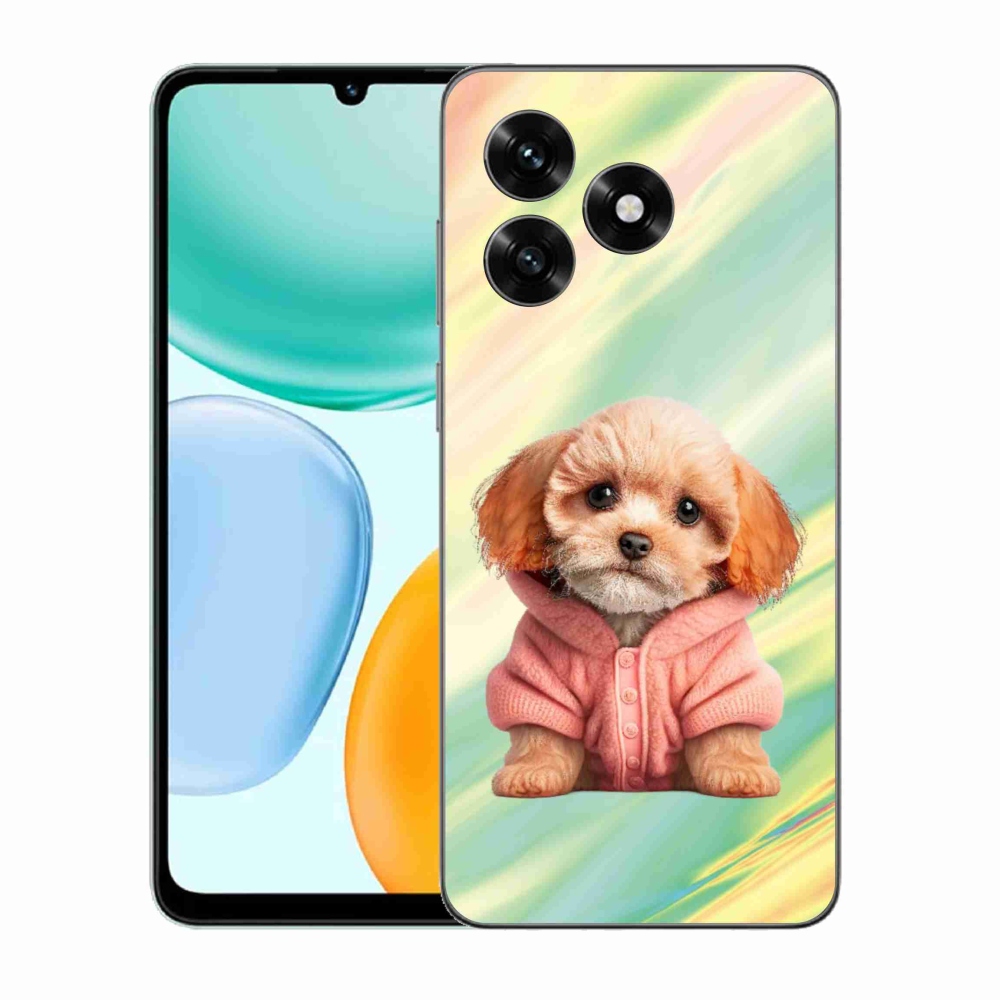 Zselés borítás mmCase a Honor X5c Plus számára - pulóveres kiskutya