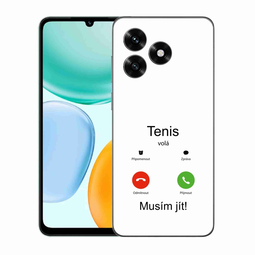 Gél borítás mmCase a Honor X5c Plus számára - teniszhívások fehér háttérrel