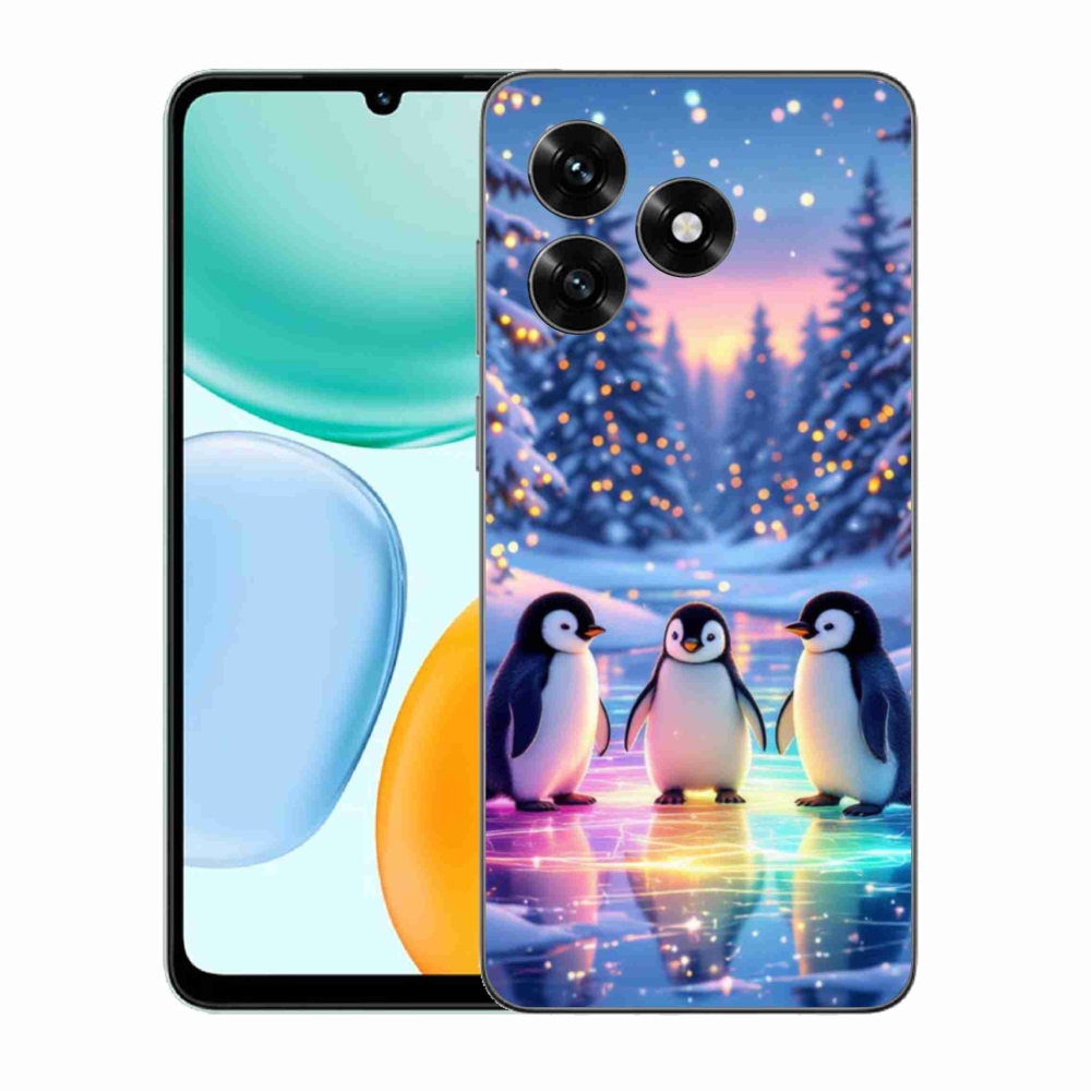 Zselés borítás mmCase a Honor X5c Plus számára - pingvinek