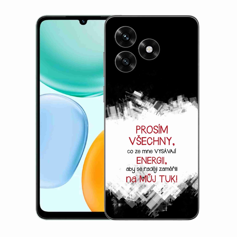 Gél borító mmCase a Honor X5c Plus készülékhez - vicces szöveg 1 piros