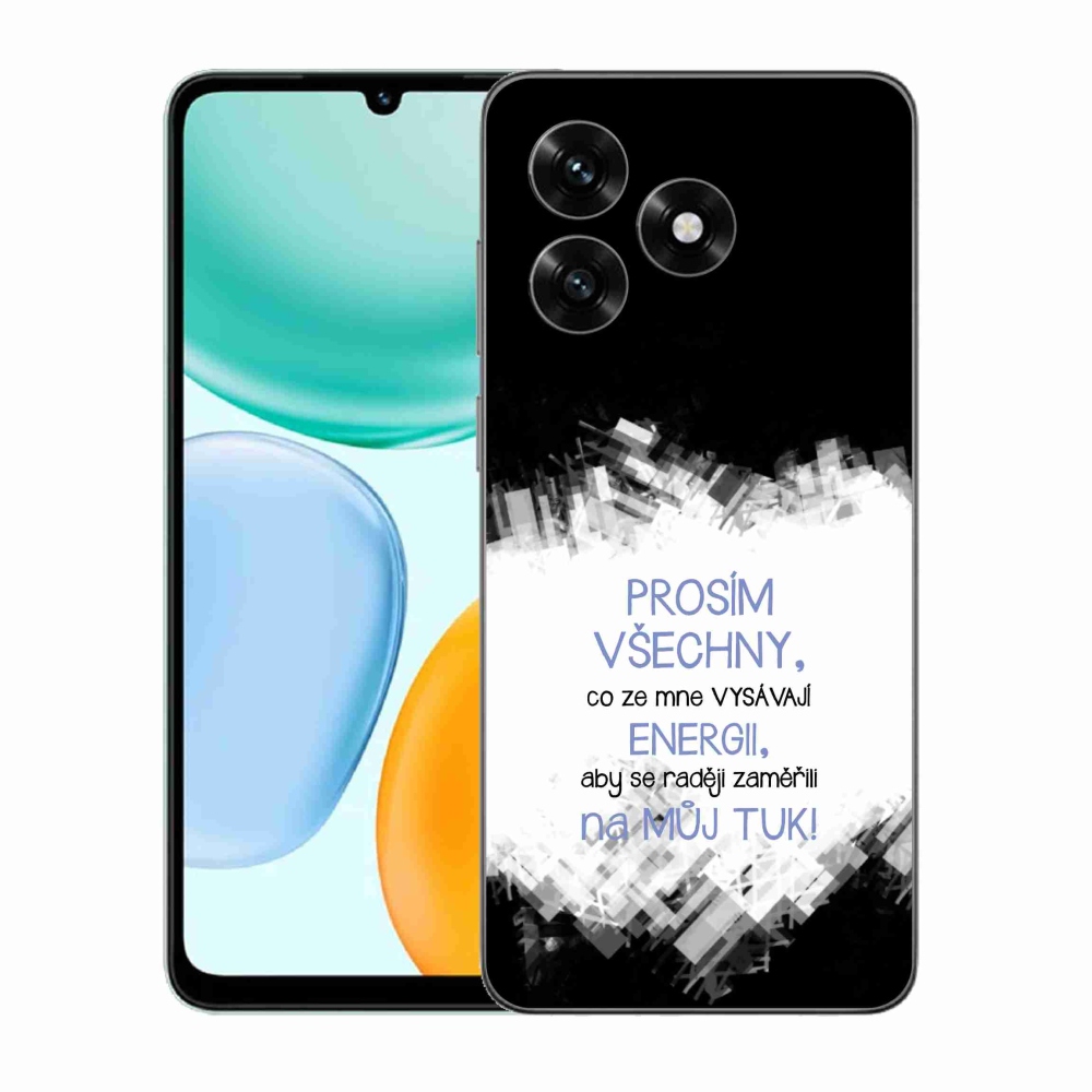 Gél borító mmCase a Honor X5c Plus készülékhez - vicces szöveg 1 kék