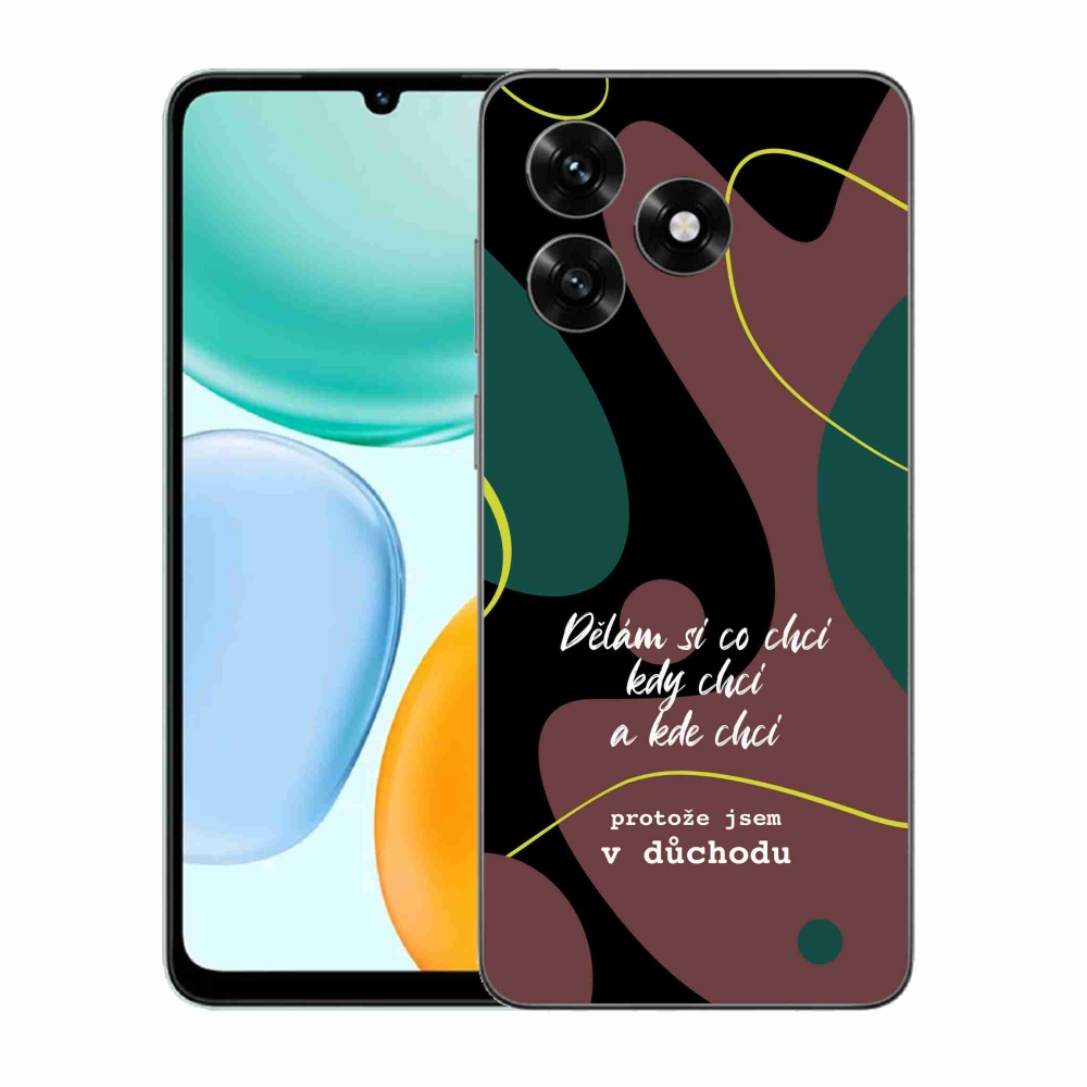 Gél borító mmCase a Honor X5c Plus készülékhez - vicces szöveg 10 fekete háttér