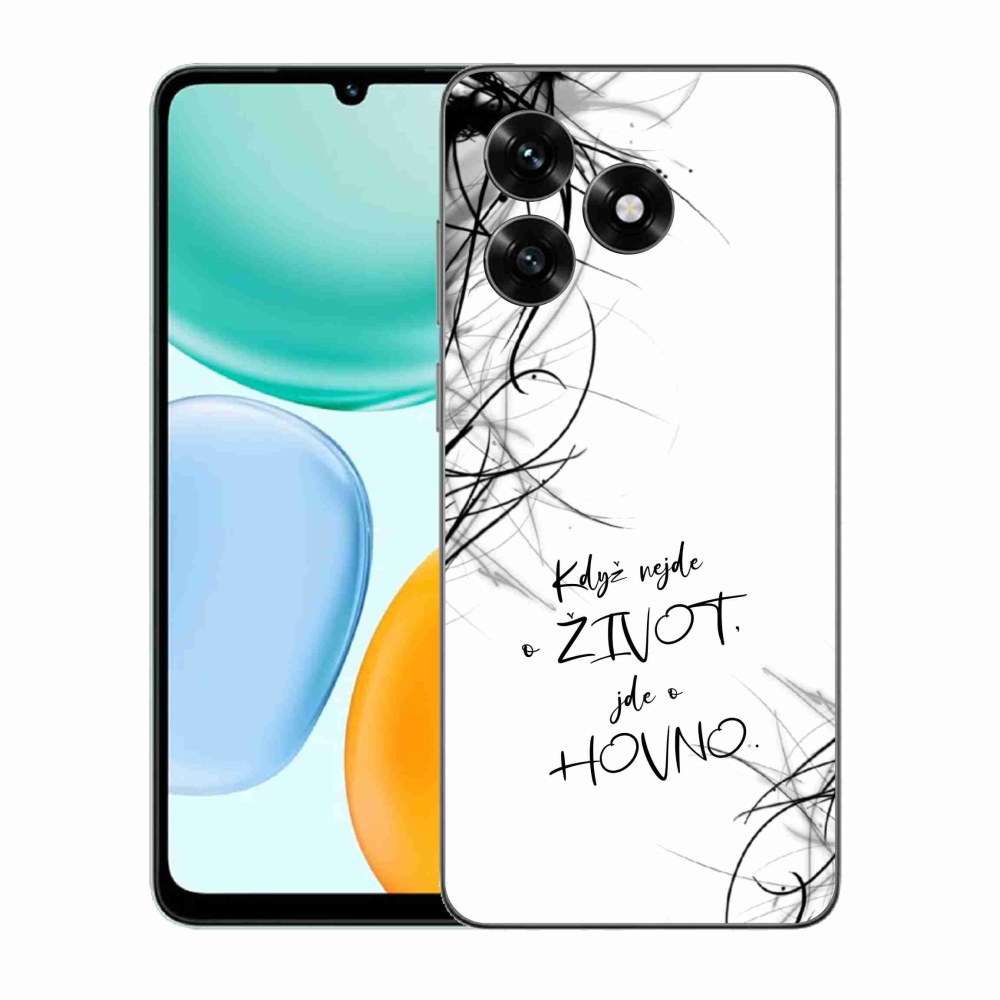 Gél borító mmCase a Honor X5c Plus számára - vicces szöveg 16 fehér háttér