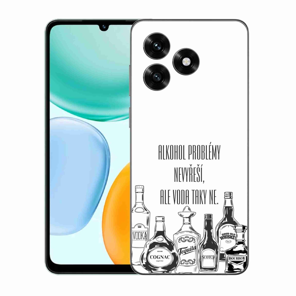 Gél borító mmCase a Honor X5c Plus számára - vicces szöveg fehér háttérrel