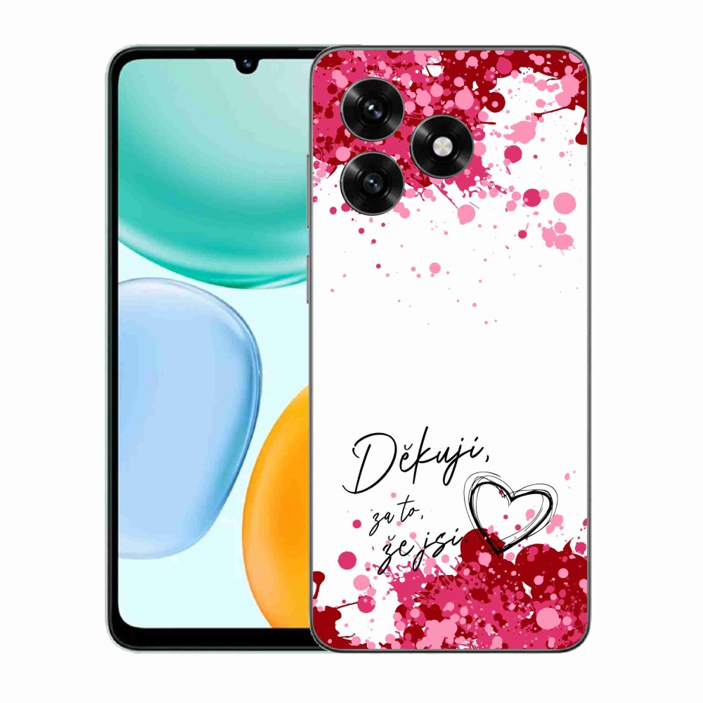 Gél borító mmCase a Honor X5c Plus készülékhez - text in love 2 fehér háttér