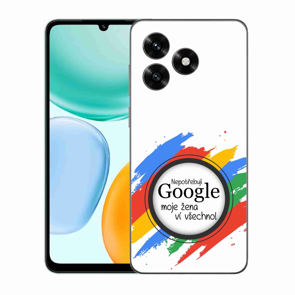 Gél borító mmCase a Honor X5c Plus számára - a nő mindent tud fehér háttérrel