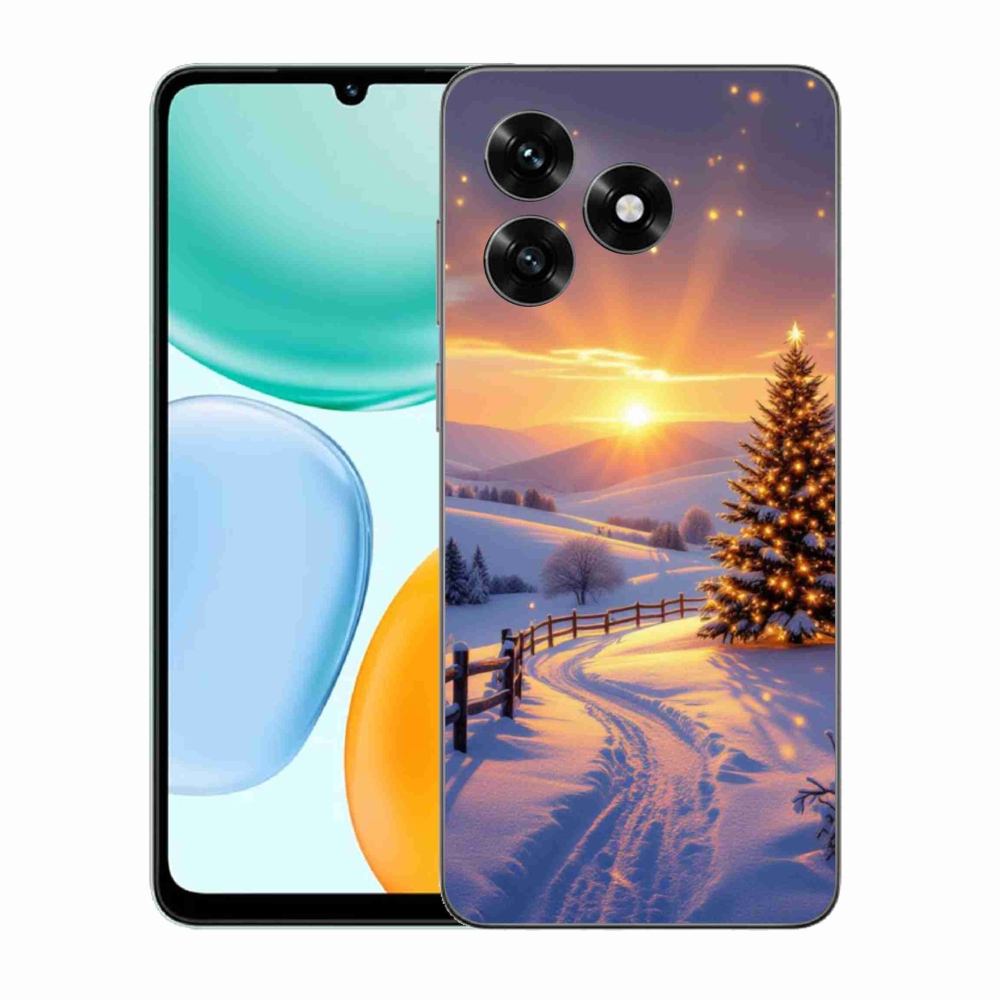 Zselés borítás mmCase a Honor X5c Plus számára - téli tájkép