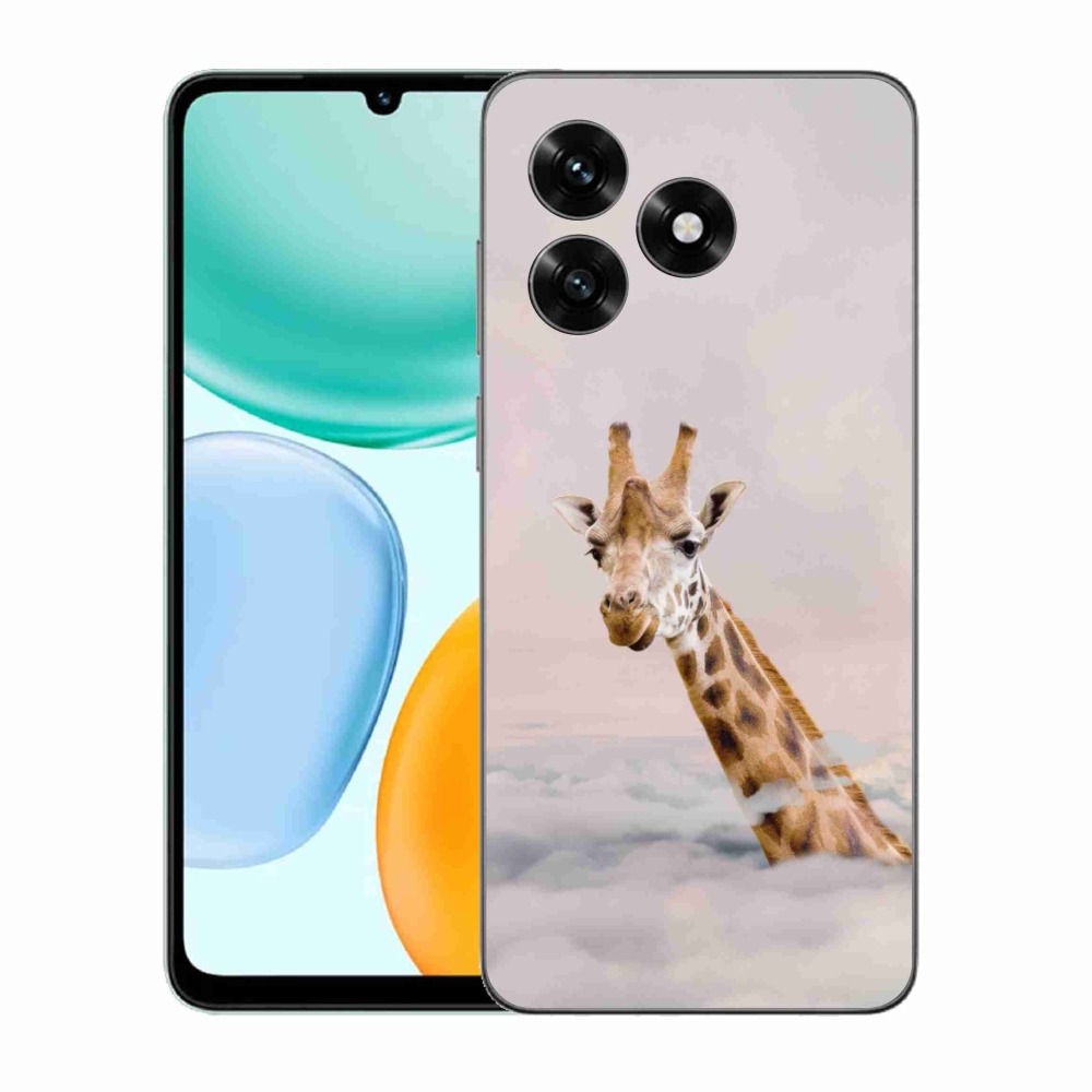 Zselés borítás mmCase a Honor X5c Plus számára - zsiráf a felhőkben