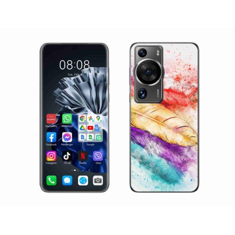 Gél borítás mmCase a Huawei P60 Pro készülékhez - színes toll