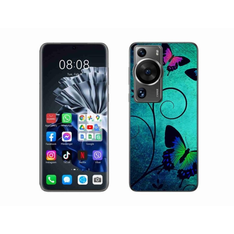 Gél borítás mmCase a Huawei P60 Pro számára - színes pillangók