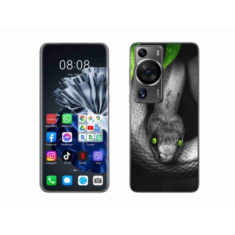 Gél borítás mmCase a Huawei P60 Pro számára - kígyó