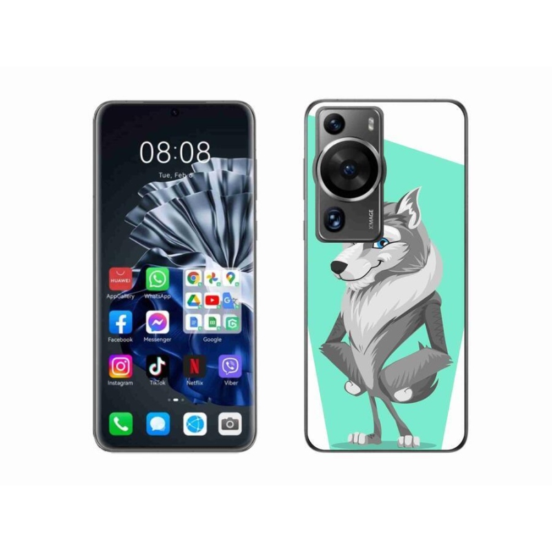 Gél borítás mmCase a Huawei P60 Pro készülékhez - rajzfilmfarkas