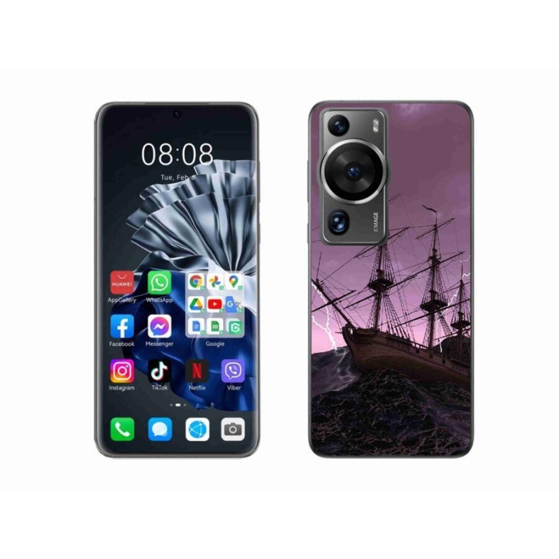 Zselés borítás mmCase a Huawei P60 Pro számára - hajó a viharban