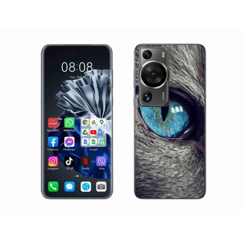 Gél borítás mmCase a Huawei P60 Pro készülékhez - kék macskaszem