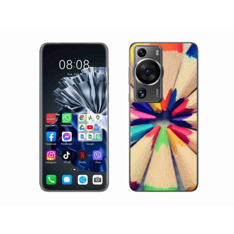 Gél borító mmCase a Huawei P60 Pro készülékhez - zsírkréták