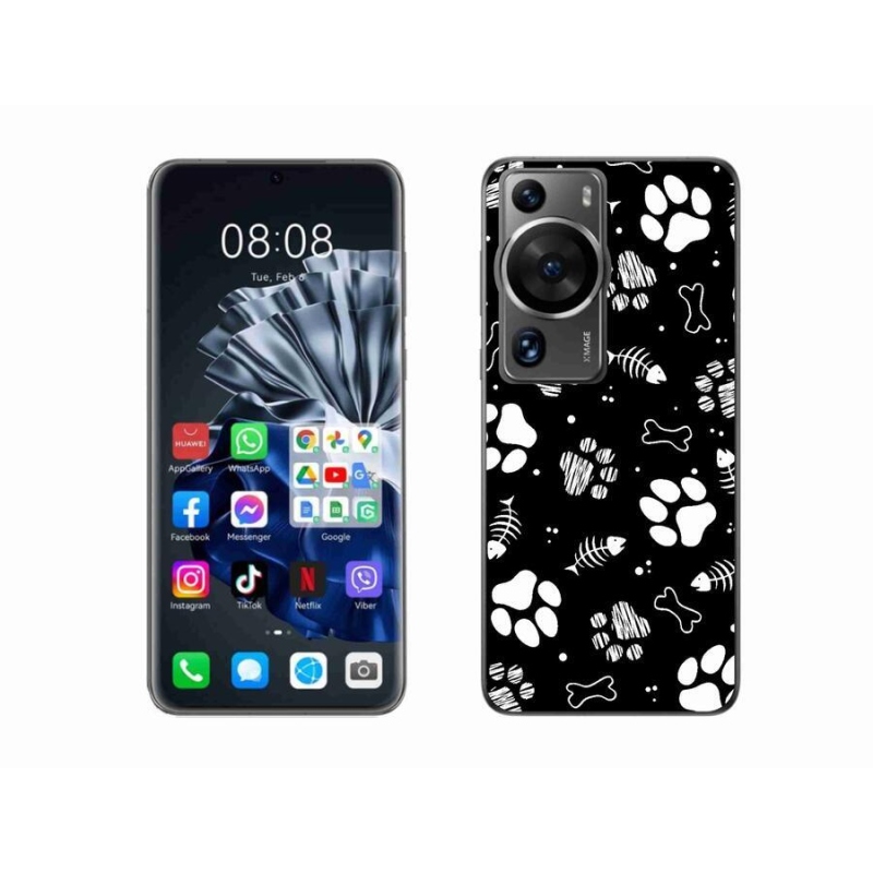 Gél borítás mmCase a Huawei P60 Pro számára - kutyamancsok