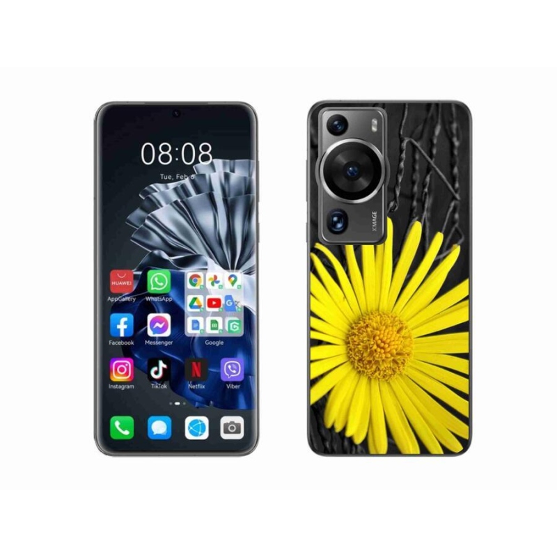 Gél borítás mmCase a Huawei P60 Pro készülékhez - sárga virág