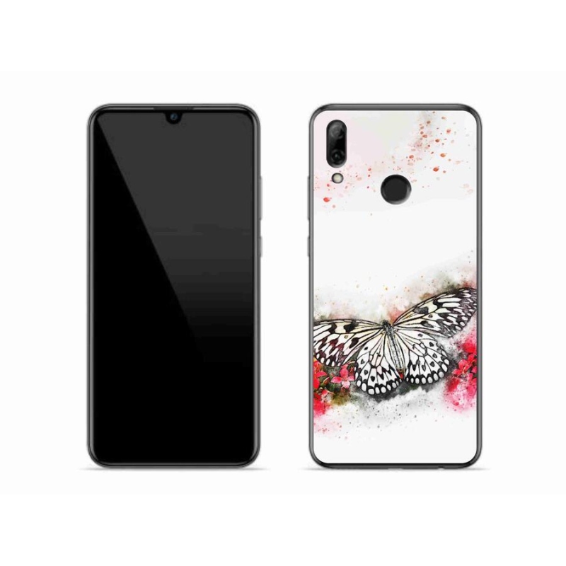Zselés borítás mmCase a Honor 10 Lite készülékhez - fekete-fehér pillangó