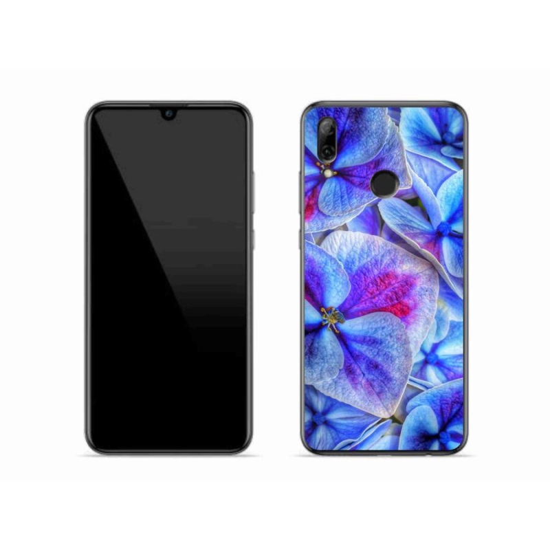 Zselés borítás mmCase a Honor 10 Lite készülékhez - kék virágok 1