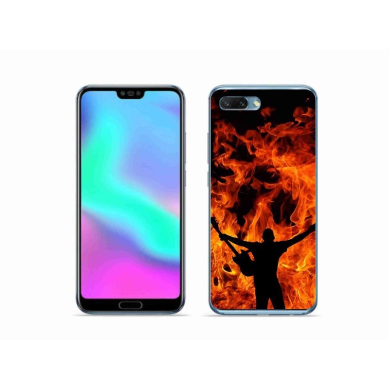 Zselés borítás mmCase a Honor 10 számára - zenész és tűz