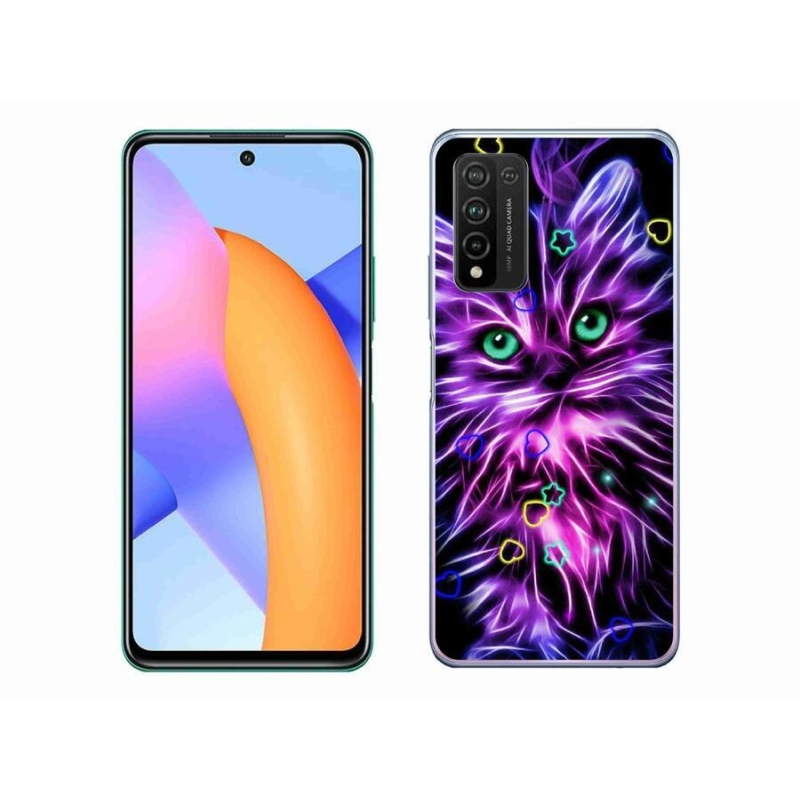 Zselés borítás mmCase a Honor 10X Lite készülékhez - absztrakt macska